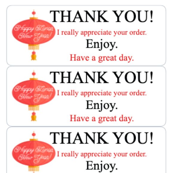 Thank You Stickers Order Shipping Labels Posh Shop Box Mailing Label Sticker - Picture 1 of 2